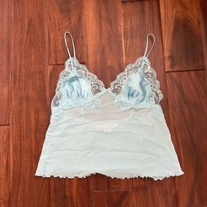 Victoria secret blue cropped tank